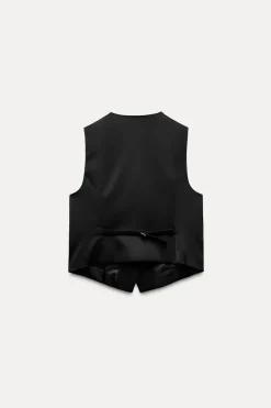 ZARA Blazers / Coletes^COLETE DUPLO COM PRESILHA Preto