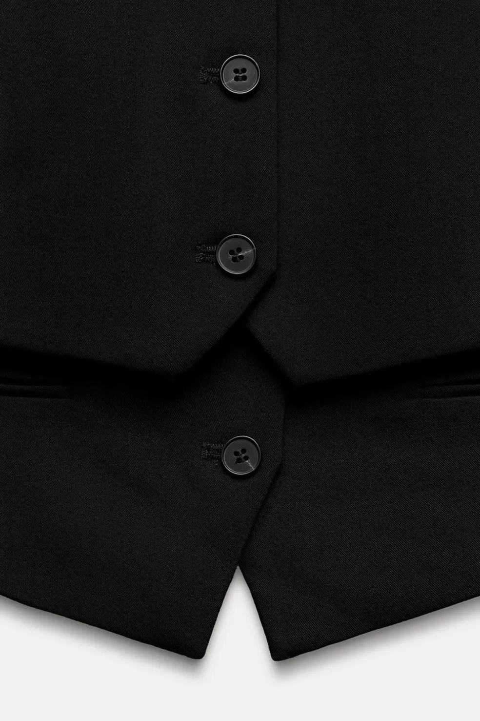 ZARA Blazers / Coletes^COLETE DUPLO COM PRESILHA Preto