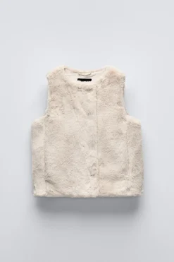 COLETE EFEITO DE PELO-ZARA Online