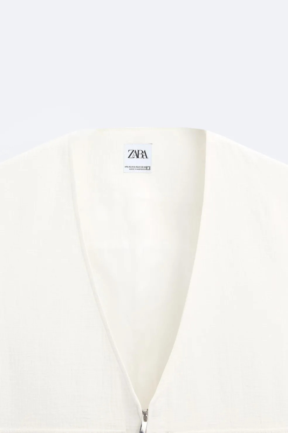 ZARA Coletes^COLETE EFEITO ENRUGADO Branco-marfim
