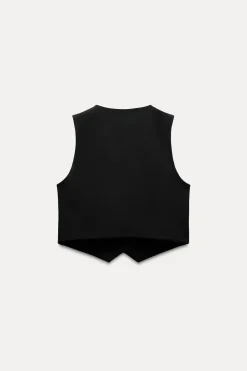 ZARA Blazers / Coletes^COLETE ESTILO ALFAIATE Preto