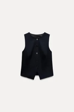 ZARA Blazers / Coletes^COLETE JUSTO Azul-marinho