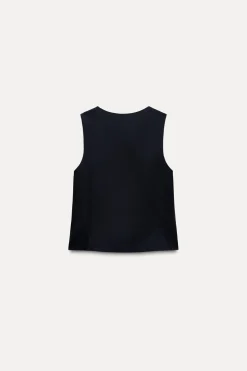 ZARA Blazers / Coletes^COLETE JUSTO Azul-marinho
