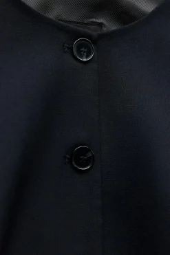 ZARA Blazers / Coletes^COLETE JUSTO Azul-marinho