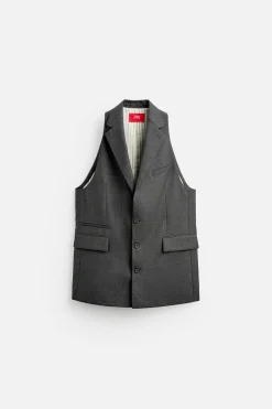 ZARA Coletes^COLETE LOOSE FIT X HARRY LAMBERT Cinzento