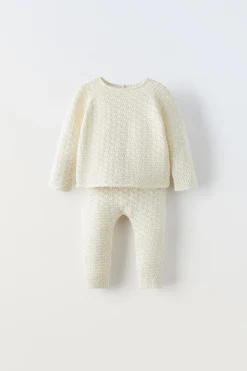 CONJUNTO ALGODÃO SEDA MALHA ESTRUTURA-ZARA Shop