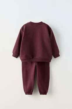 CONJUNTO COM BORDADO DE SWEATSHIRT E CALÇAS JOGGER-ZARA Sale