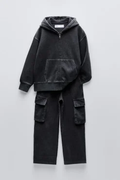 CONJUNTO COM EFEITO LAVADO - SWEATSHIRT E CALÇAS-ZARA Online