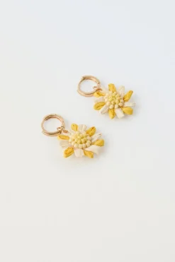 CONJUNTO DE DOIS BRINCOS COM FLOR E MISSANGAS-ZARA Fashion