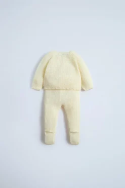 CONJUNTO DE JERSEY E POLAINA COM LÃ ALPACA-ZARA Outlet