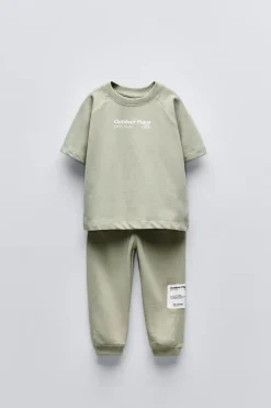 CONJUNTO DE JOGGING COM SWEATSHIRT E CALÇAS-ZARA Shop