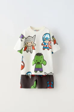 CONJUNTO DE JOGGING T-SHIRT E CALÇÕES BERMUDA AVENGERS © MARVEL-ZARA Hot