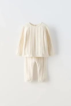 CONJUNTO DE MALHA EM ALGODÃO E SEDA-ZARA Discount