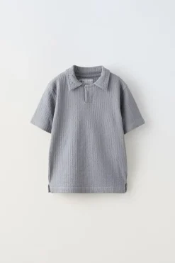 CONJUNTO DE POLO E CALÇÕES BERMUDA COM TEXTURA-ZARA Online