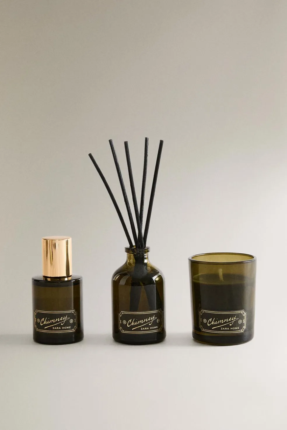 ZARA Fragrâncias Para Casa|Fragrâncias Para Casa^CONJUNTO DE PRESENTE CHIMNEY (CONJUNTO DE 3) Verde