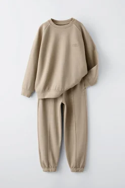 CONJUNTO DE SWEATSHIRT E CALÇAS INTERLOCK-ZARA Shop