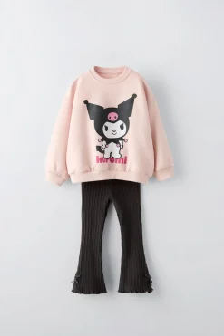 CONJUNTO DE SWEATSHIRT E LEGGINGS KUROMI © SANRIO-ZARA Flash Sale
