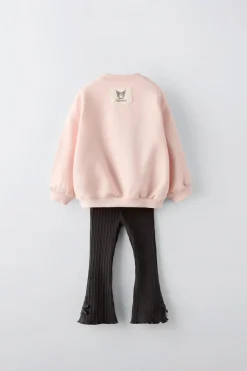 CONJUNTO DE SWEATSHIRT E LEGGINGS KUROMI © SANRIO-ZARA Flash Sale