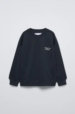 CONJUNTO DE SWEATSHIRT E JOGGER COM MENSAGEM BORDADA-ZARA Flash Sale