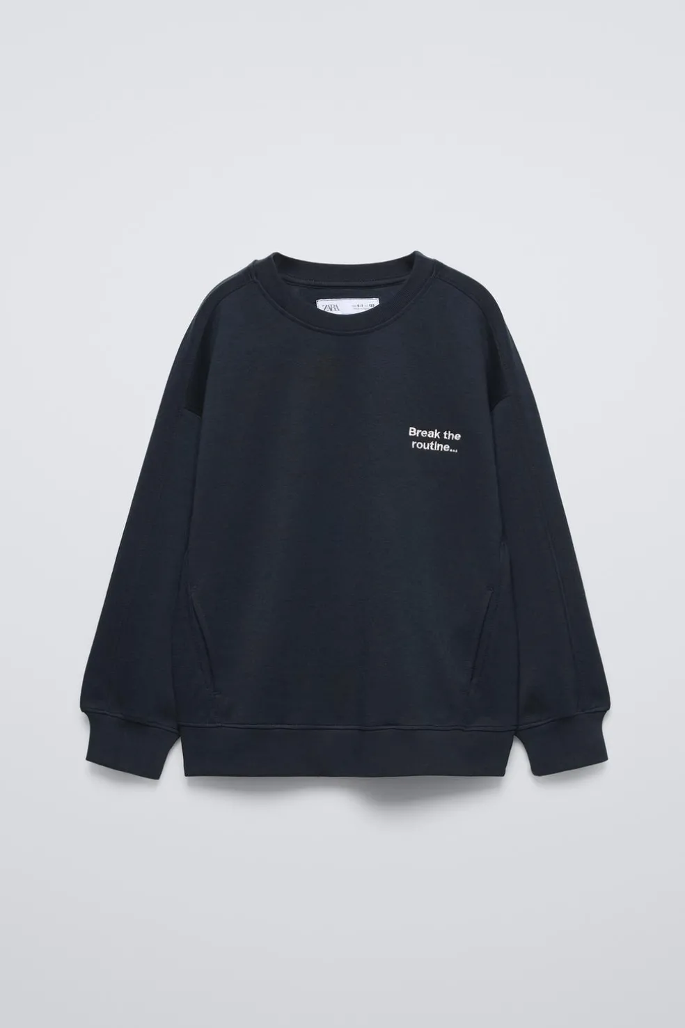 CONJUNTO DE SWEATSHIRT E JOGGER COM MENSAGEM BORDADA-ZARA Flash Sale