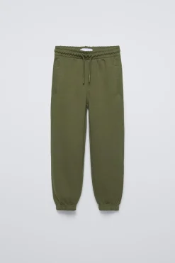 CONJUNTO DE SWEATSHIRT E CALÇAS JOGGER COM MENSAGEM BORDADA-ZARA Fashion