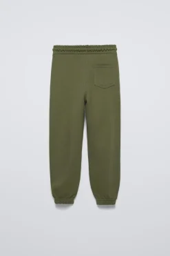 CONJUNTO DE SWEATSHIRT E CALÇAS JOGGER COM MENSAGEM BORDADA-ZARA Fashion