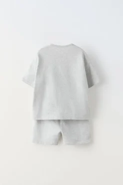 CONJUNTO DE T-SHIRT COM BOLSO E CALÇÕES BERMUDA-ZARA Shop