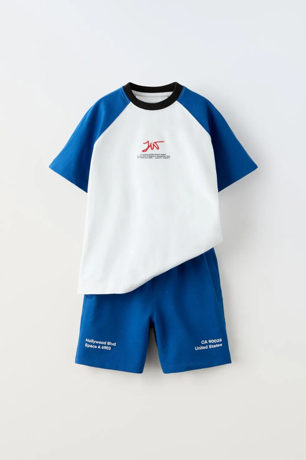 CONJUNTO DE T-SHIRT RANGLÃ E CALÇÕES BERMUDA-ZARA Shop