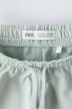 CONJUNTO FELPA T-SHIRT E CALÇÕES BERMUDA BORDADO-ZARA Sale