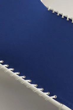 ZARA Móveis|Móveis^ESPREGUIÇADEIRA EXTERIOR DOBRÁVEL LONA Cru / Azul-marinho