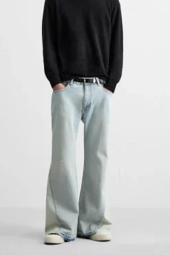 ZARA Calças De Ganga^FLARE FIT JEANS Azul