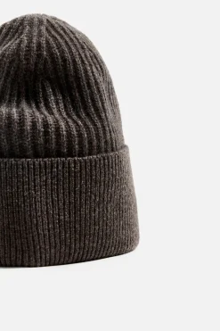 ZARA Vestuário De Inverno|Acessórios^GORRO COM MISTURA DE LÃ Castanho