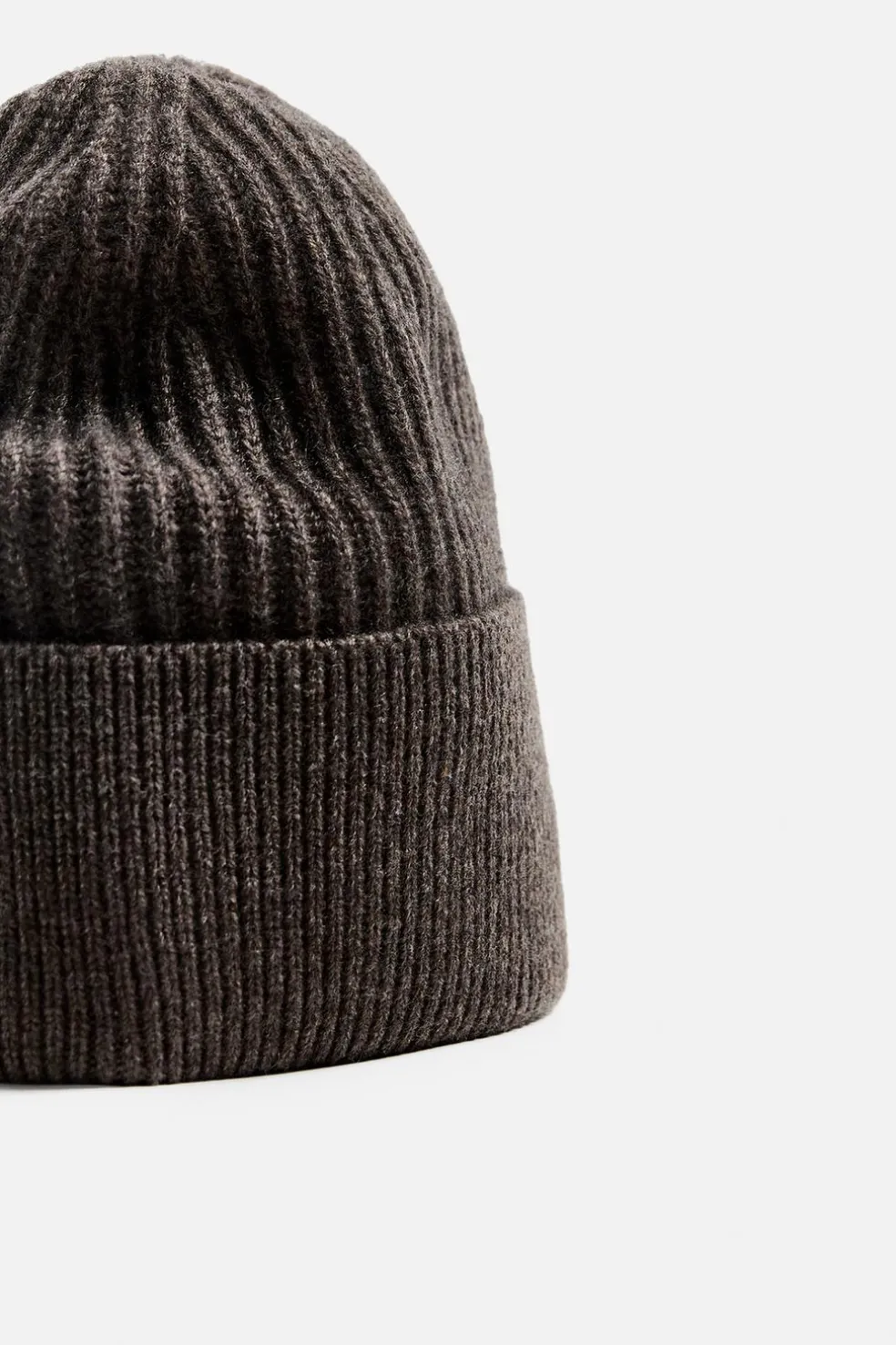 ZARA Vestuário De Inverno|Acessórios^GORRO COM MISTURA DE LÃ Castanho