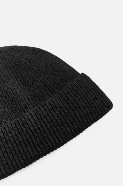 ZARA Vestuário De Inverno|Acessórios^GORRO CURTO DE MALHA COM LÃ Preto