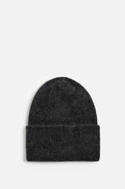 ZARA Vestuário De Inverno|Acessórios^GORRO DE MALHA COM ALPACA Azul-médio