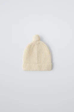 GORRO DE MALHA COM POMPOM-ZARA Best Sale