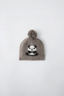 GORRO DE MALHA URSINHO PANDA COM POMPOM-ZARA Discount