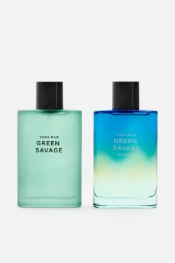 ZARA Perfumes^GREEN SAVAGE + GREEN SAVAGE SUMMER EDT 2 X 90 ML (3.04 FL. OZ) 0210/751