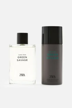 ZARA Perfumes^GREEN SAVAGE EDT 90 ML (3.04 FL. OZ) + DESODORIZANTE SPRAY EDC 150 ML (5.07 FL. OZ) 0210/856
