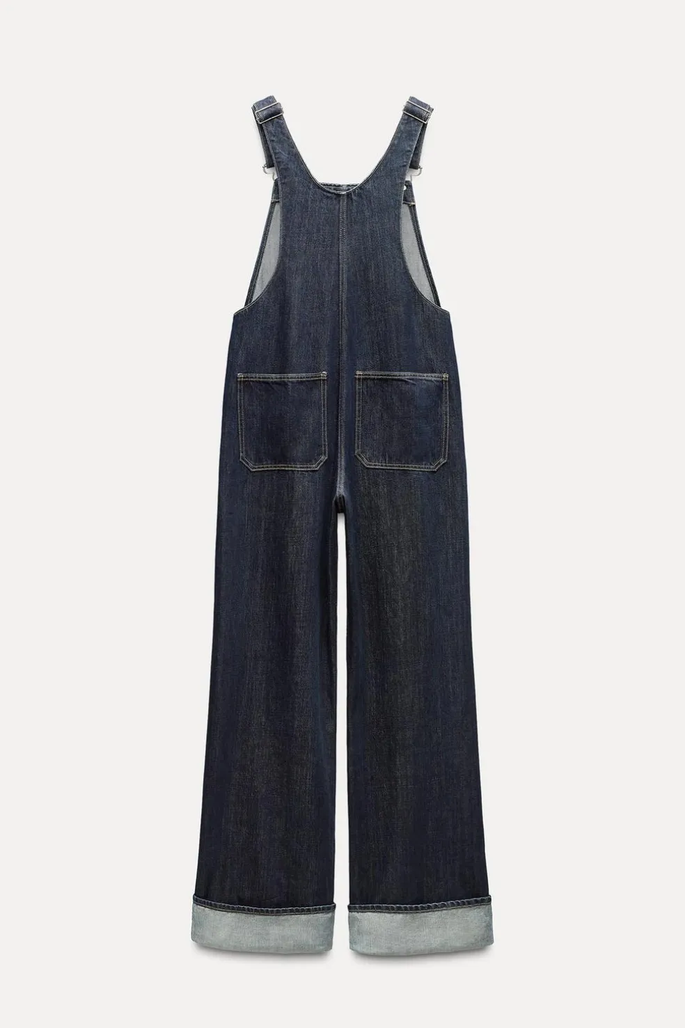 ZARA Vestidos^JARDINEIRAS COMPRIDAS EM GANGA TRF Índigo-escuro