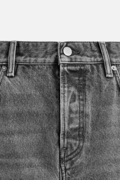ZARA Calças De Ganga^JEANS ANKLE STRAIGHT FIT Carvão