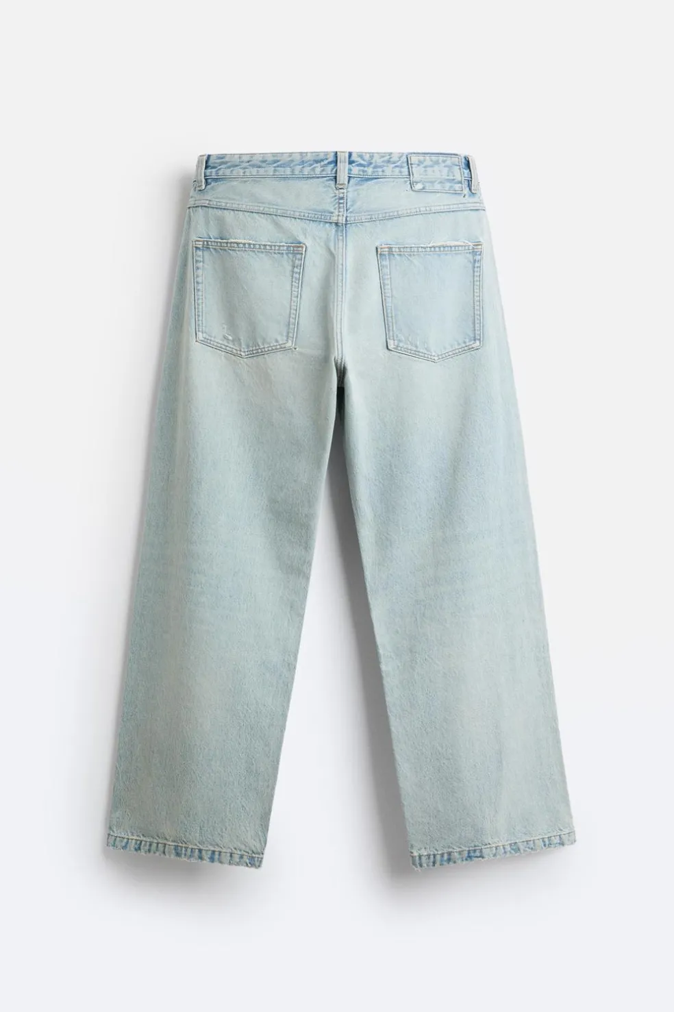 ZARA Calças De Ganga^JEANS BAGGY FIT Azul-claro