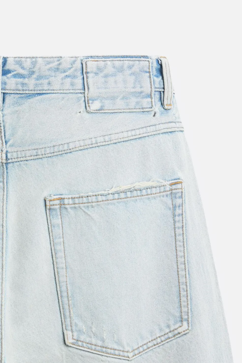 ZARA Calças De Ganga^JEANS BAGGY FIT Azul-claro