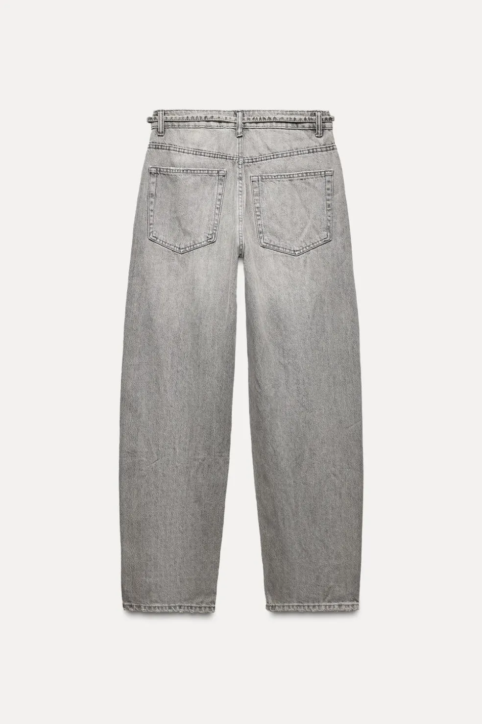 ZARA Jeans^JEANS TAILORED FIT BALLOON CINTURA MÉDIA Cinzento-médio