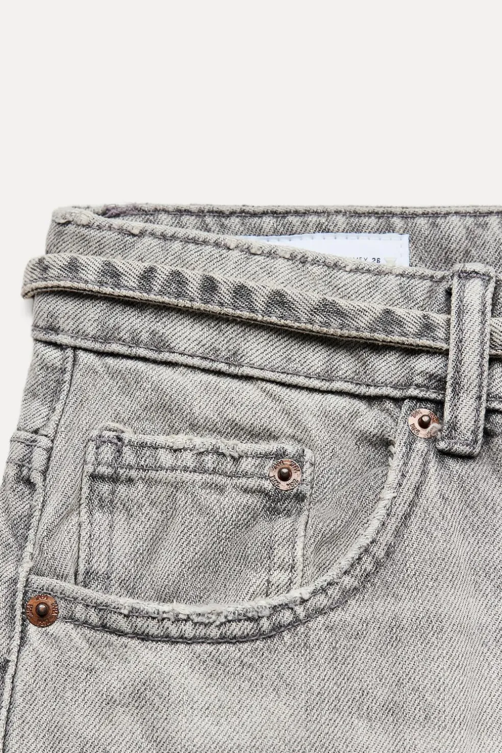 ZARA Jeans^JEANS TAILORED FIT BALLOON CINTURA MÉDIA Cinzento-médio