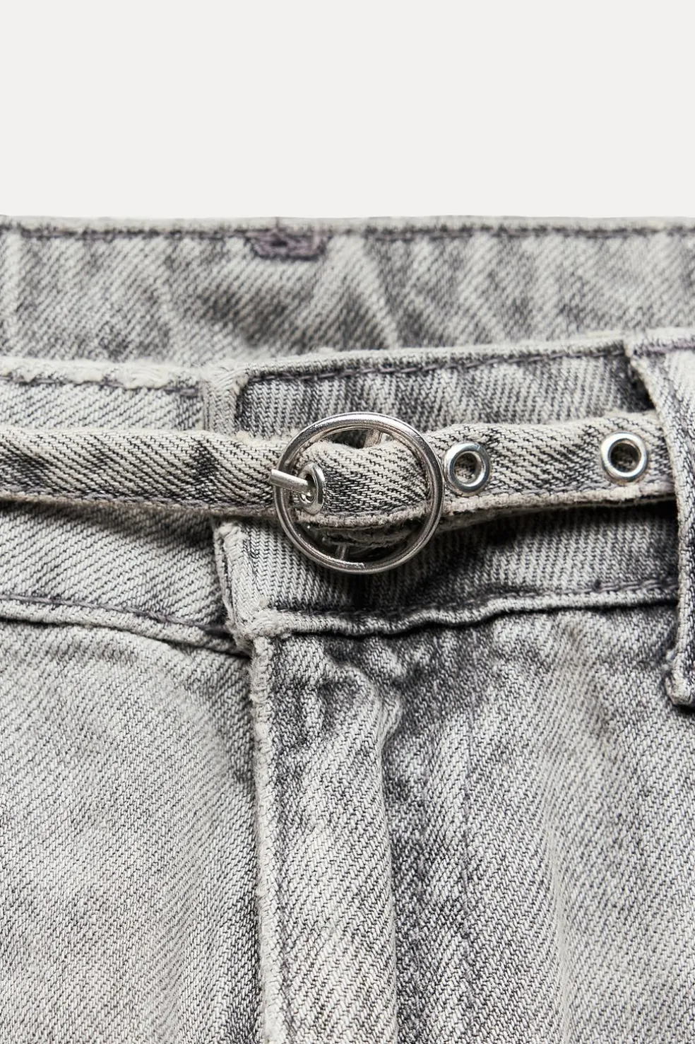 ZARA Jeans^JEANS TAILORED FIT BALLOON CINTURA MÉDIA Cinzento-médio