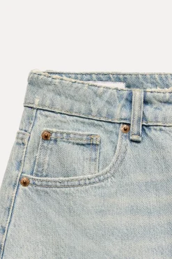 ZARA Jeans^JEANS TRF BAGGY BALLOON CINTURA MÉDIA Azul-claro
