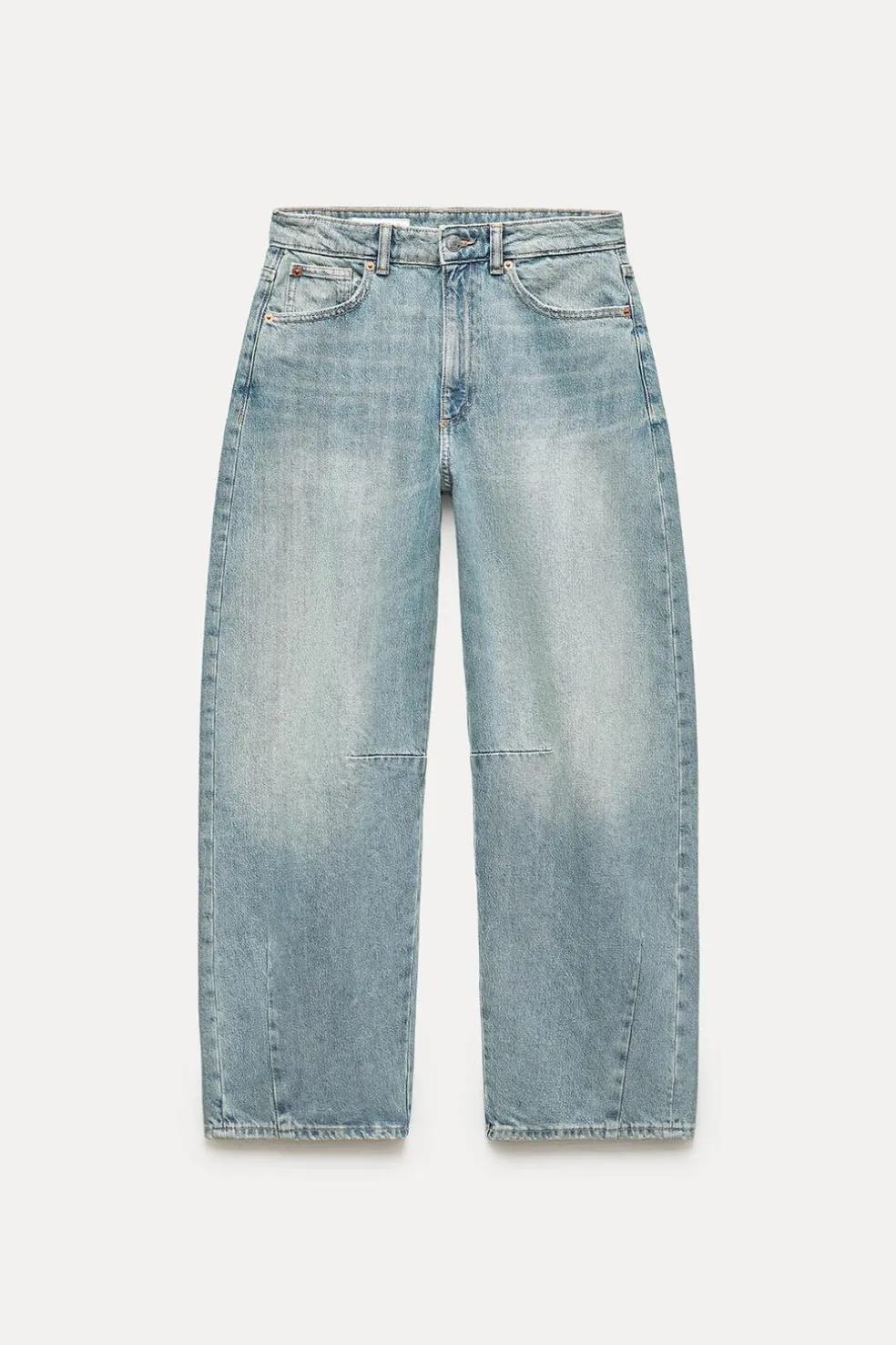 ZARA Jeans^JEANS TRF BAGGY BALLOON DE CINTURA MÉDIA Índigo