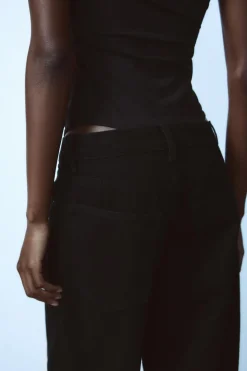 ZARA Jeans^JEANS TRF BALLOON CINTURA MÉDIA Preto