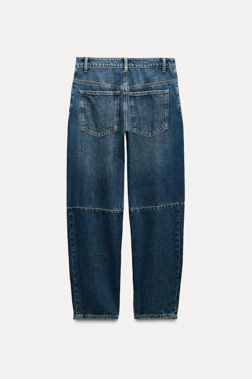 ZARA Jeans^JEANS TRF BALLOON CINTURA MÉDIA Azul-marinho